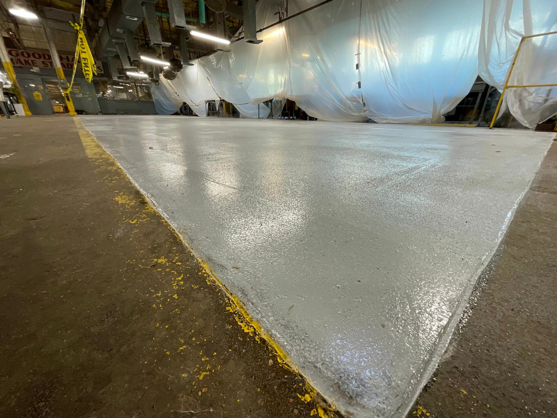 Industrial epoxy flooring installation